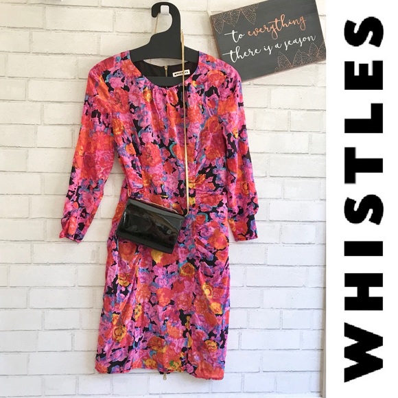 whistles silk bodycon dress